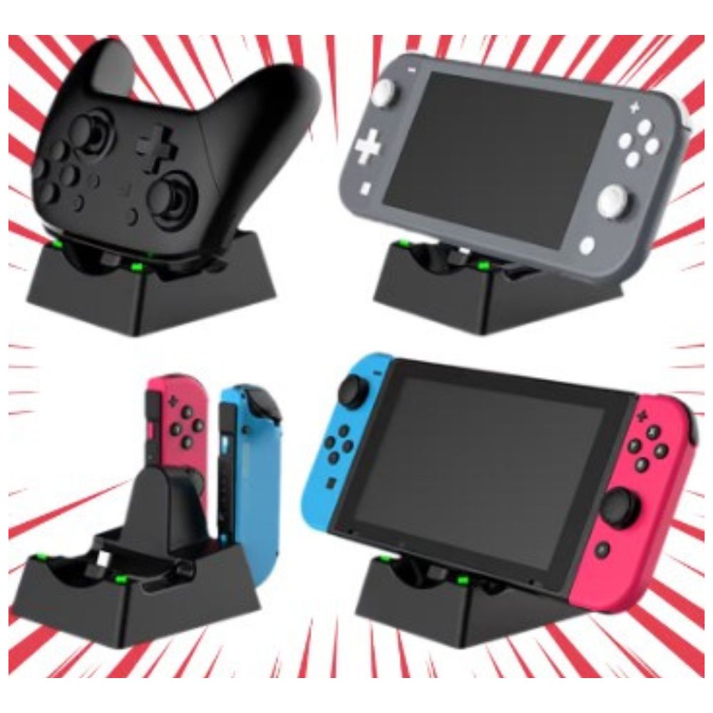 Station De Charge HORI Pour 4 Joy-Con Switch - Noir, USB, Occasion