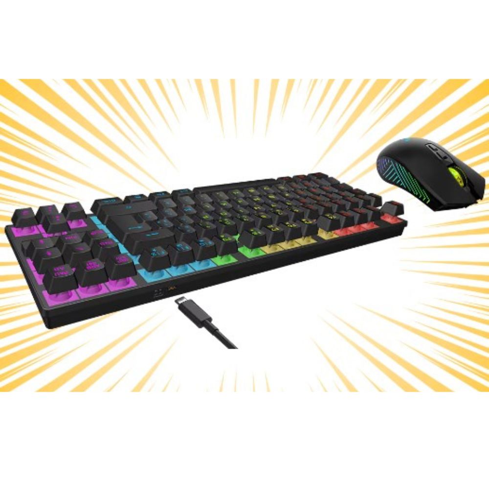 Pack clavier souris gaming sans fil et rechargeable / Clavier compact ...