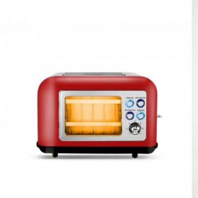 GRILLE PAIN DOUBLE FENTE AVEC FENETRE TOASTEO GLASS RED KITCHENCOOK