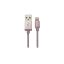 Picture of CÂBLE MFI, USB-A / LIGHTNING, M / M, 2A, NYLON, ROSE, 1M