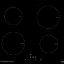 Picture of Plaque de cuisson encastrable 60cm 4 foyers induction - Kryster KIND4ZX4 - Verre noir