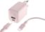 Fresh 'n Rebel Mini Chargeur USB + USB-C 45W avec Câble USB-C (2m) – Rose Fumé – Charge Ultra-Rapide