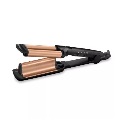Babyliss W2447E Wavy – Fer à Boucler Large – Noir/Or Rose – Boucles Ondulées Faciles – 160 à 200°C