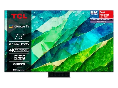 Smart TV TCL 75" (189cm) QD-Mini LED 4K – Série C85 – 75C855 – Google TV – 144Hz – Dolby Atmos