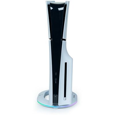 Socle vertical avec rétroéclairage RGB pour PS5 Slim – 2 ports USB – Pieds antidérapants – Câble inclus