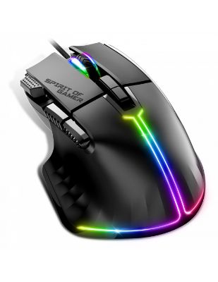 Souris Gamer SPIRIT OF GAMER PRO-M5 RGB – 12.800 DPI – 8 Boutons Programmables – RGB – Filaire