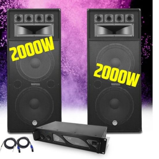 Picture of BM SONIC - Enceinte Pro Paire d'enceintes passives sono 2x15/38cm 2x2000W 3 voies