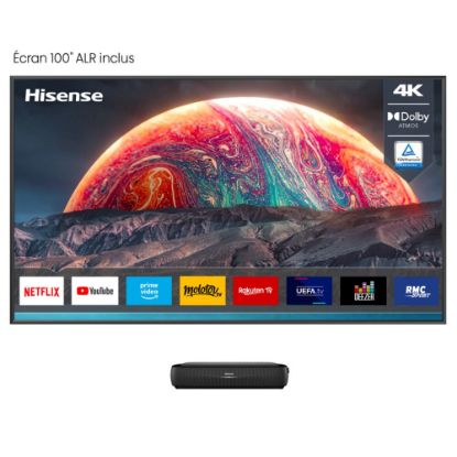 Picture of Hisense L9G Laser TV Trichroma 100″ – Projecteur Ultra-Court 4K HDR, Dolby Atmos, 3000 lumens, écran ALR inclus