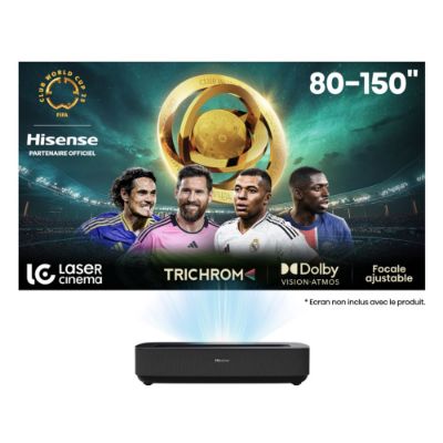 Hisense PL2 – Laser Cinéma UST 4K HDR – Focale ajustable 80 à 150″ – Dolby Vision & Atmos – Vidaa U 7.0