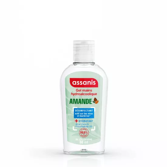 Gel hydroalcoolique parfumé amande - Assanis 80ml