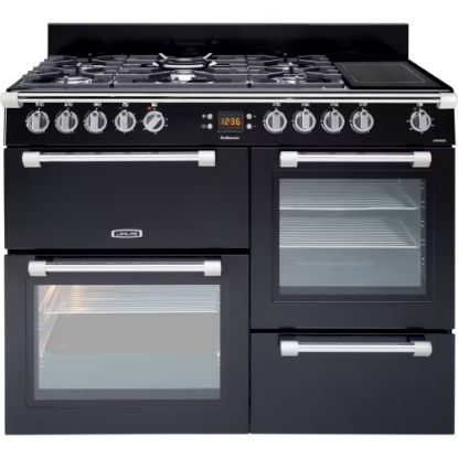 Piano de Cuisson LEISURE Cookmaster CK110F324K – 110 cm, 5 Feux Gaz + Plancha, 3 Cavités, Noir