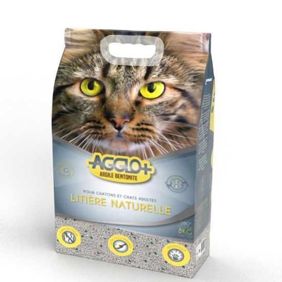  Litière Chat AGGLO+ Bentonite - super agglomérante - sac 4 Kg