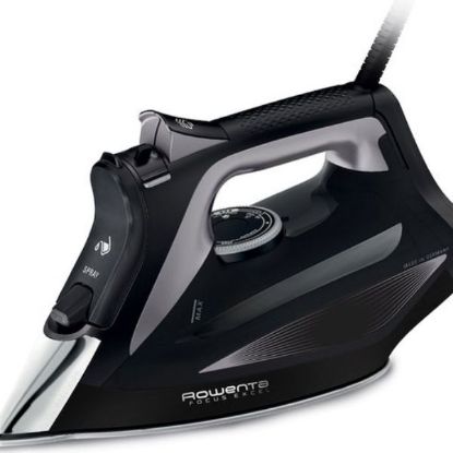Image de Rowenta Focus Excel DW5320D1 Fer à repasser à sec ou à vapeur Semelle Laser HD Microsteam 400 2700 W Noir, Gris