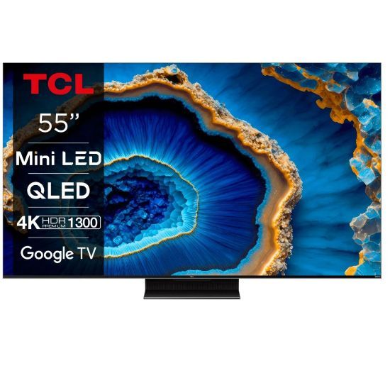 Smart TV TCL 55C804 – Téléviseur Mini-LED QLED 55″ (139 cm) – Google TV – 144 Hz
