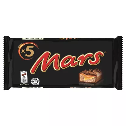 Mars – Barres chocolatées caramel & nougat – Pack 5 × 45 g
