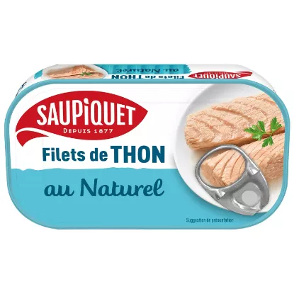 Saupiquet – Filets de thon au naturel – Boîte 81 g (net égoutté)