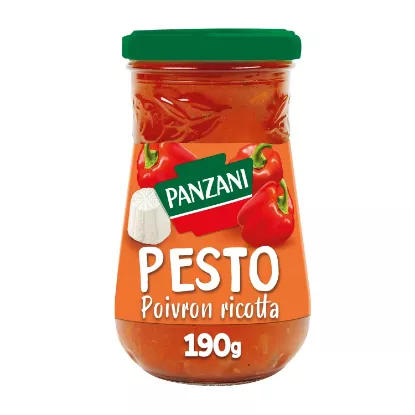 Panzani – Sauce Pesto Poivrons & Ricotta – Pot 190 g