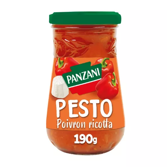 Panzani – Sauce Pesto Poivrons & Ricotta – Pot 190 g
