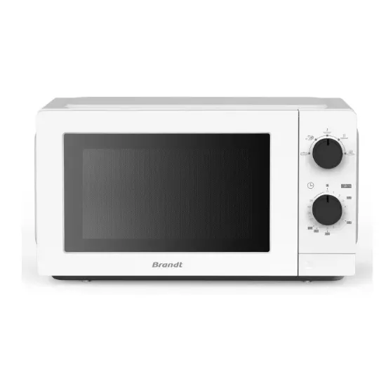 Micro‑ondes Solo 20 L Brandt SM2024WB – 700 W – Blanc