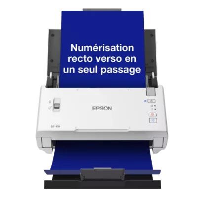 Epson WorkForce DS-410 – Scanner professionnel A4 compact – Chargement automatique 50 feuilles