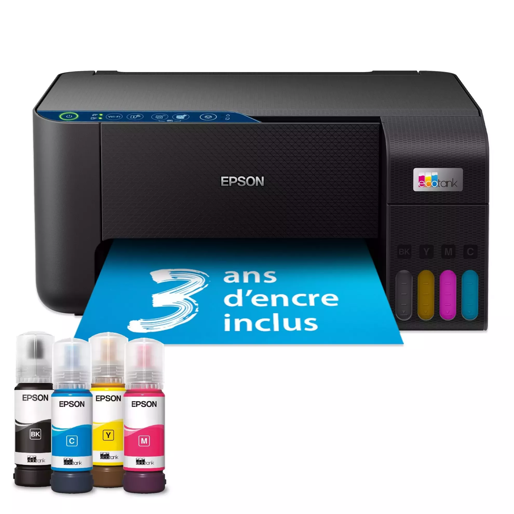 Epson EcoTank ET-2861 – Imprimante multifonctions A4 Wi-Fi avec réservoirs d’encre – Jusq…