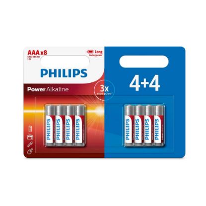 Image de Piles AAA LR03 - lot de 4+4 - Philips LR03P8BP/10