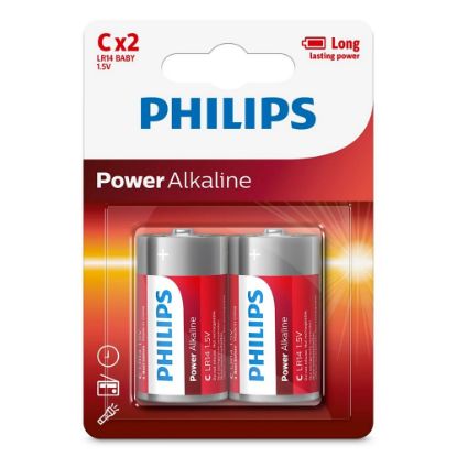Image de Piles C LR14 - lot de 2 - Philips LR14P2B/10