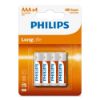 Picture of Piles Philips LongLife R03L4B/10 - lot de 4