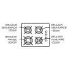 Plaque de cuisson gaz encastrable 4 foyers – Verre noir - KRYSTER KVER4GBK4