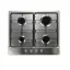 Plaque de cuisson gaz inox – 4 feux avec triple wok - KRYSTER KINO4GIF