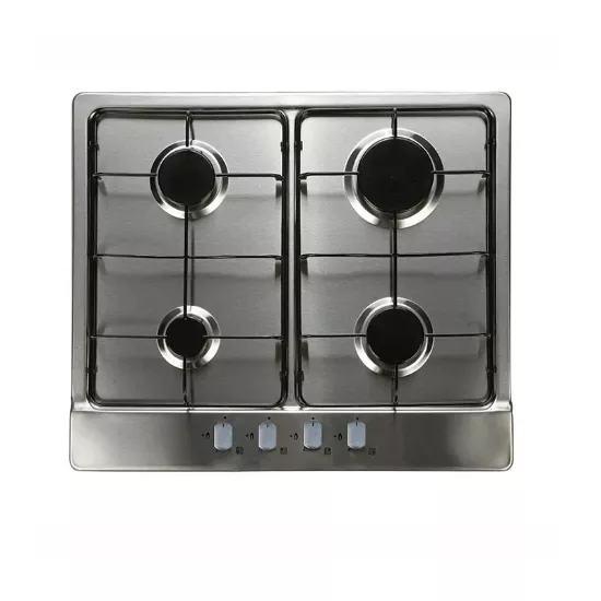 Plaque de cuisson gaz inox – 4 feux avec triple wok - KRYSTER KINO4GIF