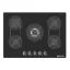 Plaque gaz encastrable 5 foyers – Verre Noir/Blanc - KRYSTER KVERG5WF01