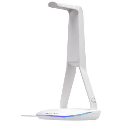 The G-Lab K-Stand Hydrogen – Support casque gamer RGB + 2 ports USB + USB-C – Blanc