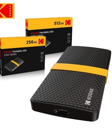 Kodak P190 – Disque dur externe portable 2,5″ – 2 To – USB 3.0 / USB 3.2 Gen1