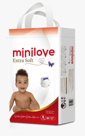 Couches Taille 4 - MINILOVE Extra Soft T4 - 50 couches