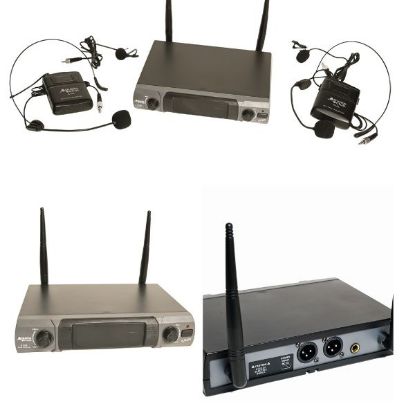 Image de Double Micros serre tête sans fil UHF Audio Club X102L