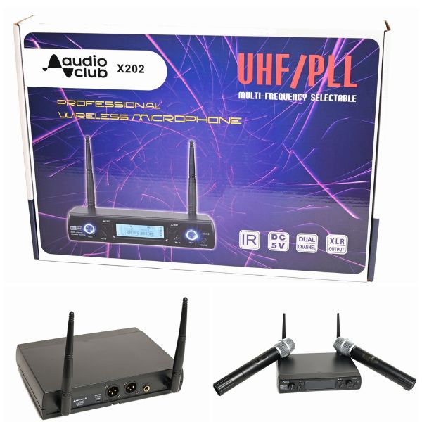 Double Micros main sans fil UHF Audio Club X202 | ChezVous.re - Faites ...