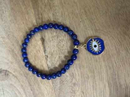 Image de  Bracelet Lapis Lazuli  & Oeil de protection