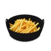 Moules silicone ronds ×2 – KitchenCook SILIRound2 – Noir – Réutilisables pour Air Fryer