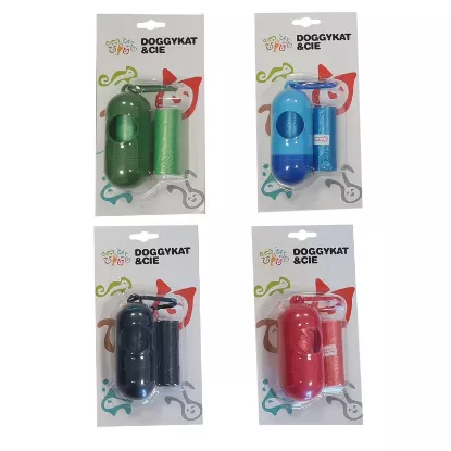 Distributeur sac ramasse crottes + 2 rouleaux Distributeur sac ramasse crottes + 2 rouleaux