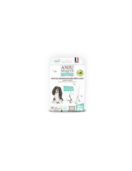 Pipettes antiparasitaires ANJU Beauté Insectifuge – Lot ×4 pour chien 5 à 10 kg