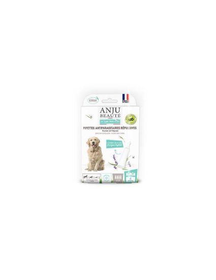 Pipettes antiparasitaires ANJU Beauté Insectifuge – Lot ×4 pour chiens de > 20 kg
