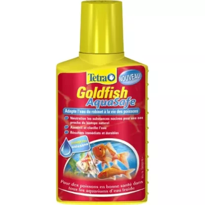 Traitement d’eau pour aquarium poissons rouges – Tetra Goldfish AquaSafe 100 ml