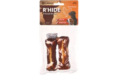 Os à mâcher goût poulet – Flamingo R’Hide 10 cm (2 pcs – 120 g)