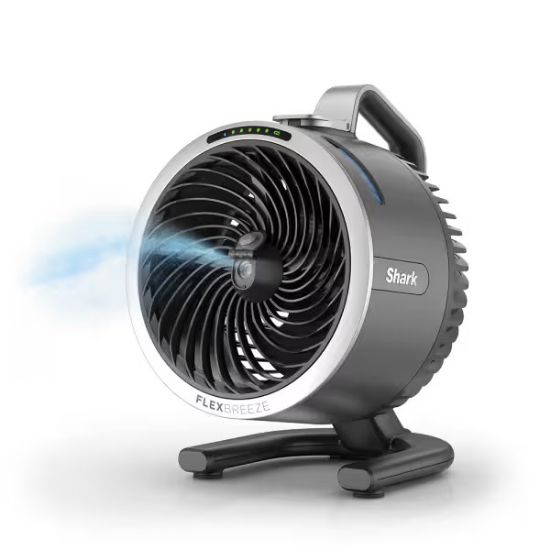 Ventilateur brumisateur Shark FlexBreeze HydroGo FA050EU – Sans fil / Secteur – 5 vitesses + 2 modes brise – Réservoir 150 ml