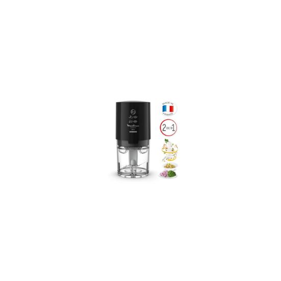 Mini-hachoir Moulinex Valentin DJ1208 – 220 W – Capacité 100 ml – Noir