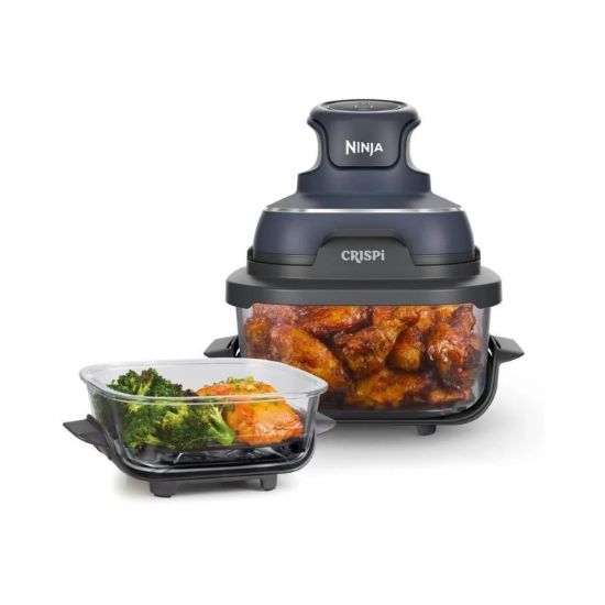 Friteuse sans huile portable NINJA CRISPI – 1400 W – 2 récipients 1,4 L & 3,8 L – 4 programmes – Stone