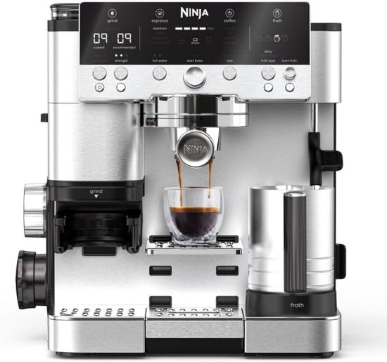 Ninja ES601EU Luxe Café Premier – Machine espresso 3-en-1 avec broyeur, balance & mousseur