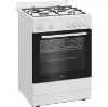 Cuisinière gaz Indesit I6G5KCW – 60 cm 4 foyers + four électrique 72 L