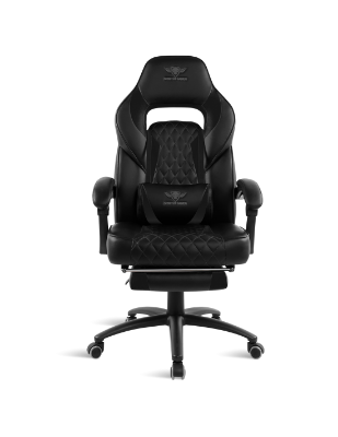 Siège gaming SPIRIT OF GAMER Mustang Black – Dossier inclinable & repose-pieds intégré